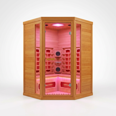 Infrared Sauna Built for Daily Wellness Rituals, 2180W Heating, LED Lighting, Bluetooth Speakers